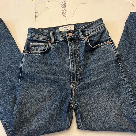 Reformation High Rise Jeans - Blue - Picture 2 of 7